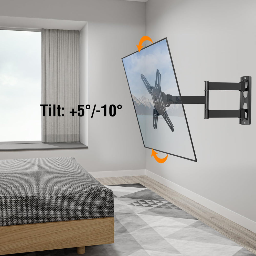 ELIVED lifestyle mounted TV in room showing improved viewing ergonomics