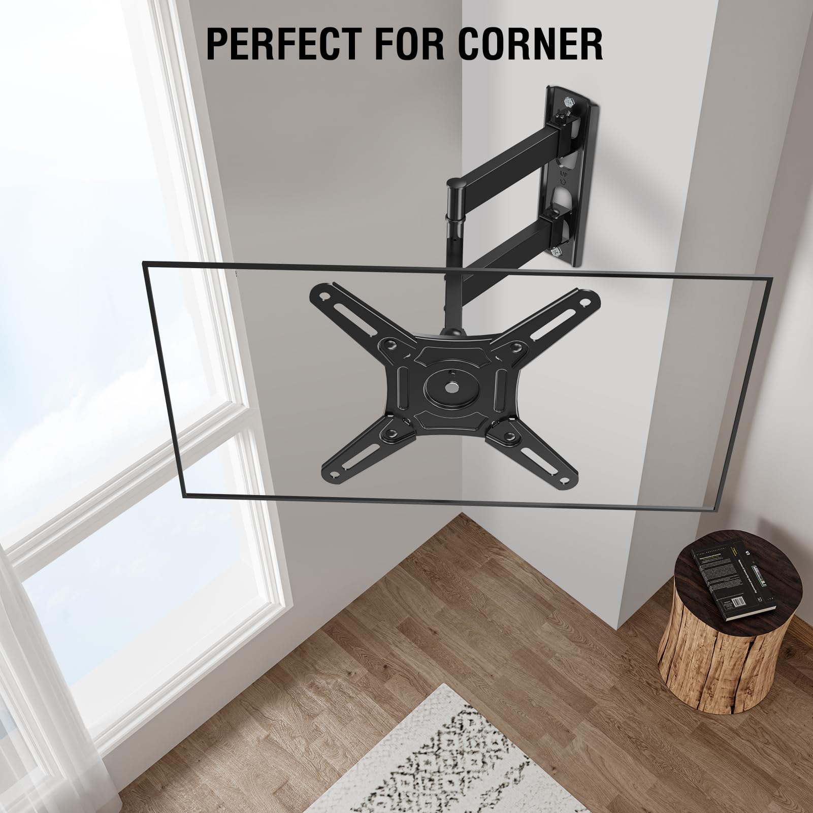 ELIVED tilt angle detail showing glare reduction and viewer comfort
