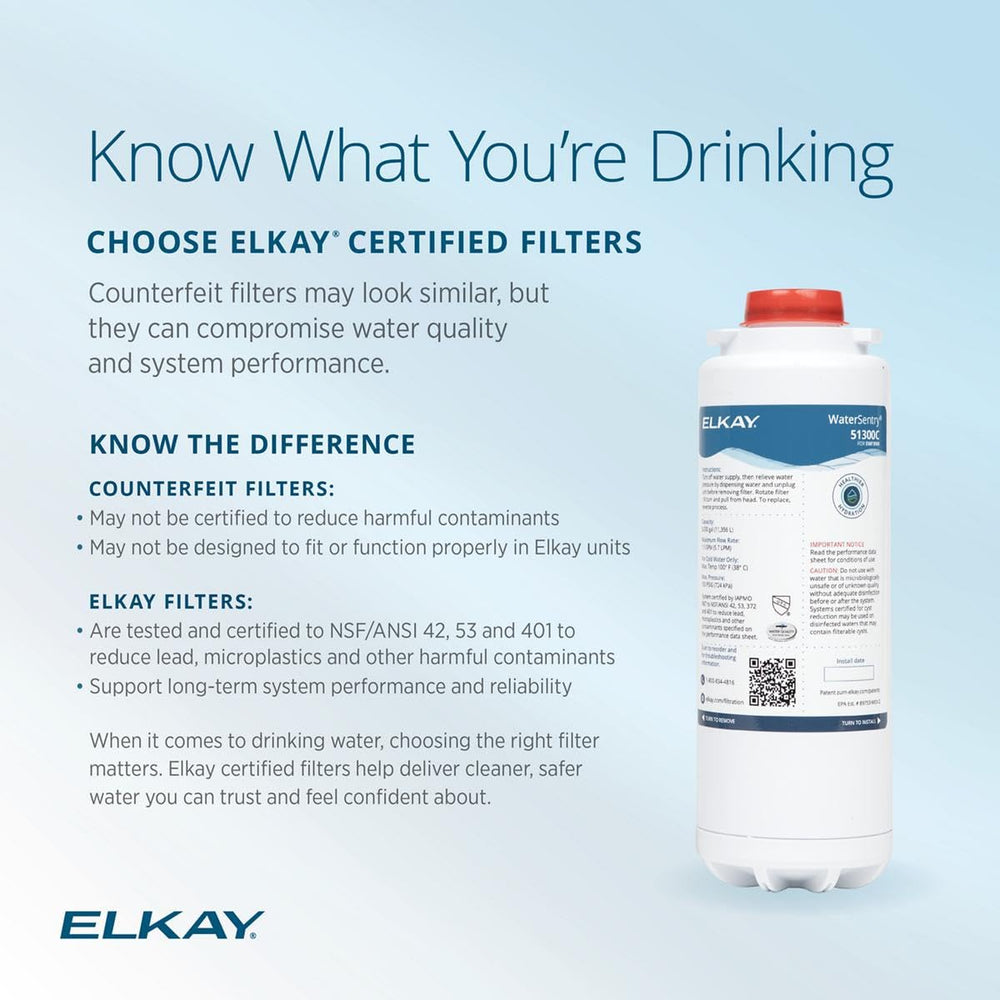 Elkay filtros 51300C paquete de tres para mantenimiento programado
