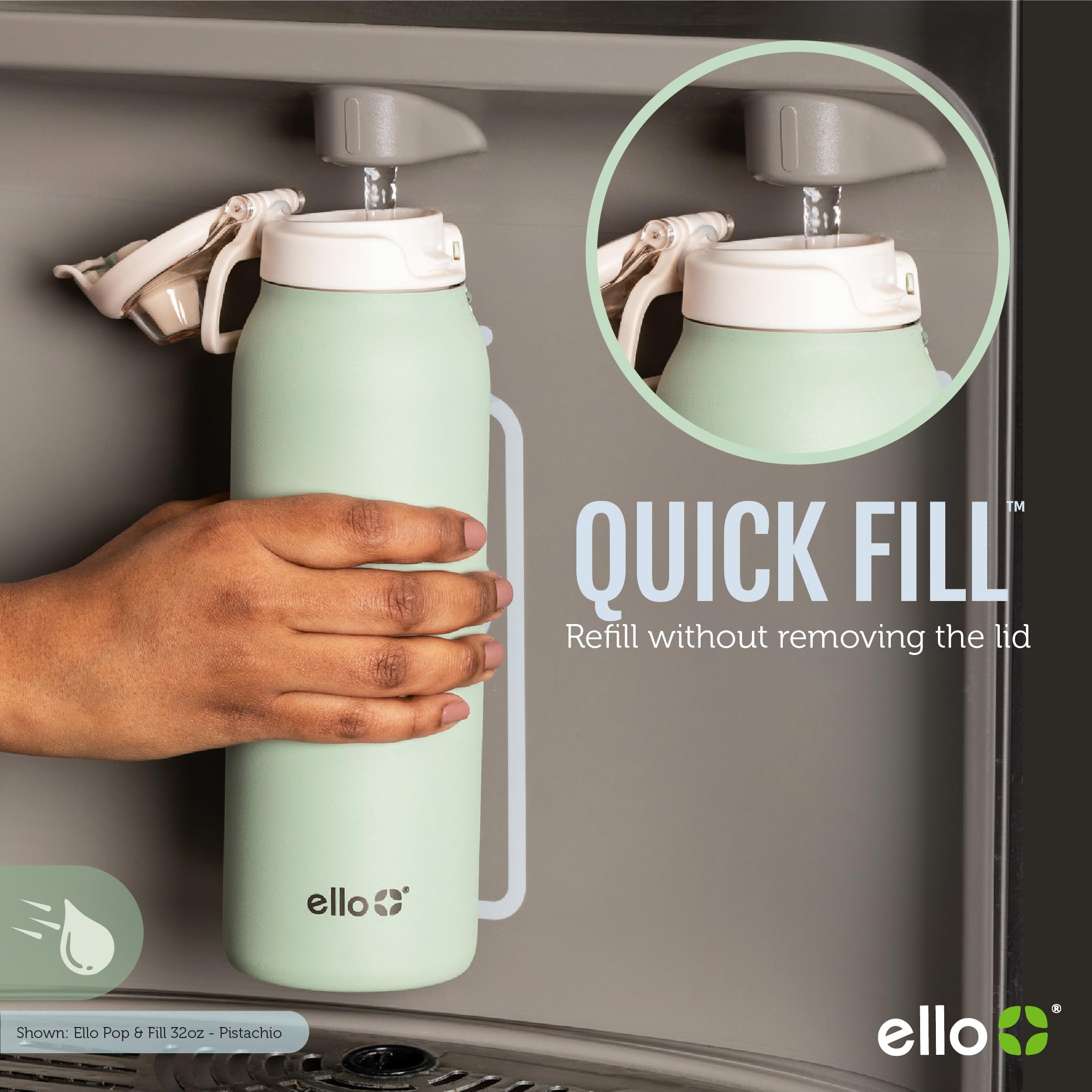 Ello boquilla de silicona higiénica para beber a sorbos fácilmente
