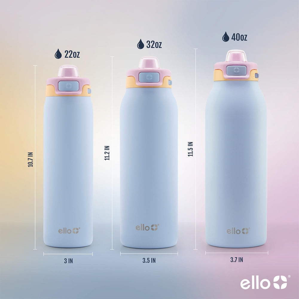 Ello Pop & Fill en mano mostrando escala 22 oz y portabilidad