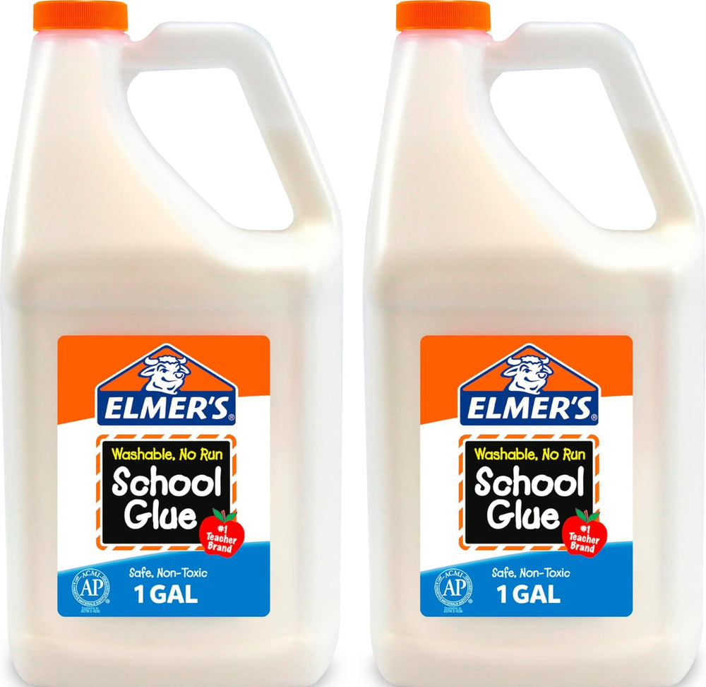 Elmer's envase frontal de 1 galón paquete de 2, gran volumen para escuelas