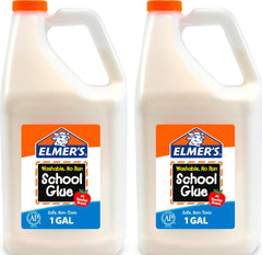 Elmer's envase frontal de 1 galón paquete de 2, gran volumen para escuelas