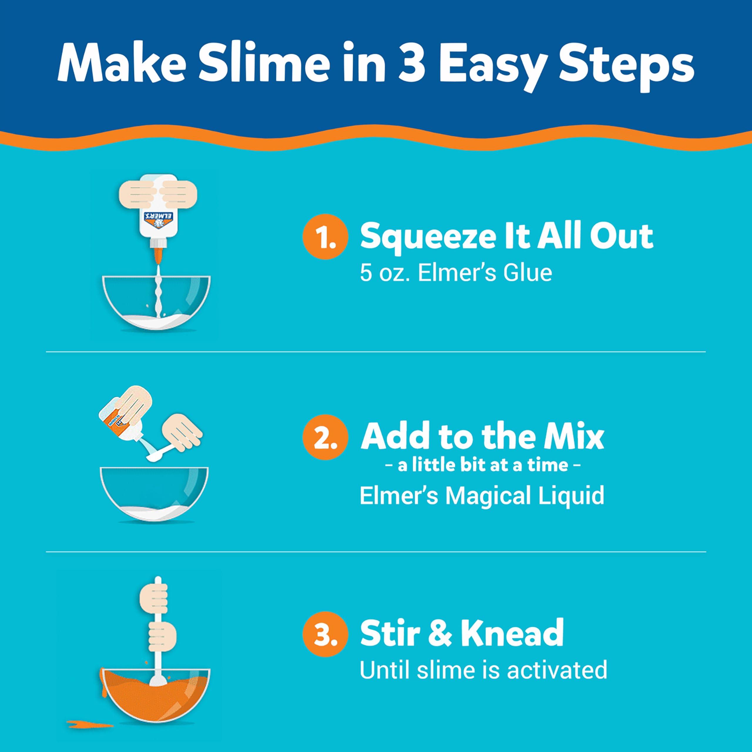 Elmer's textura butter de slime en mano suave y elástica para jugar