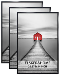 ELSKER&HOME vista frontal del marco negro, muestra limpieza y acabado