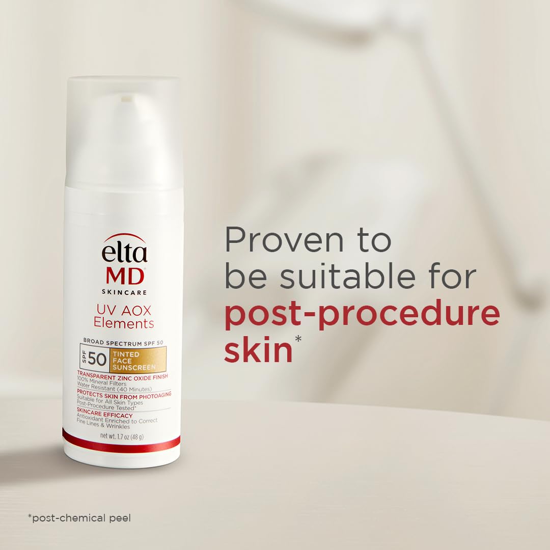 Etiqueta EltaMD con ingredientes clave y beneficio antioxidante visible