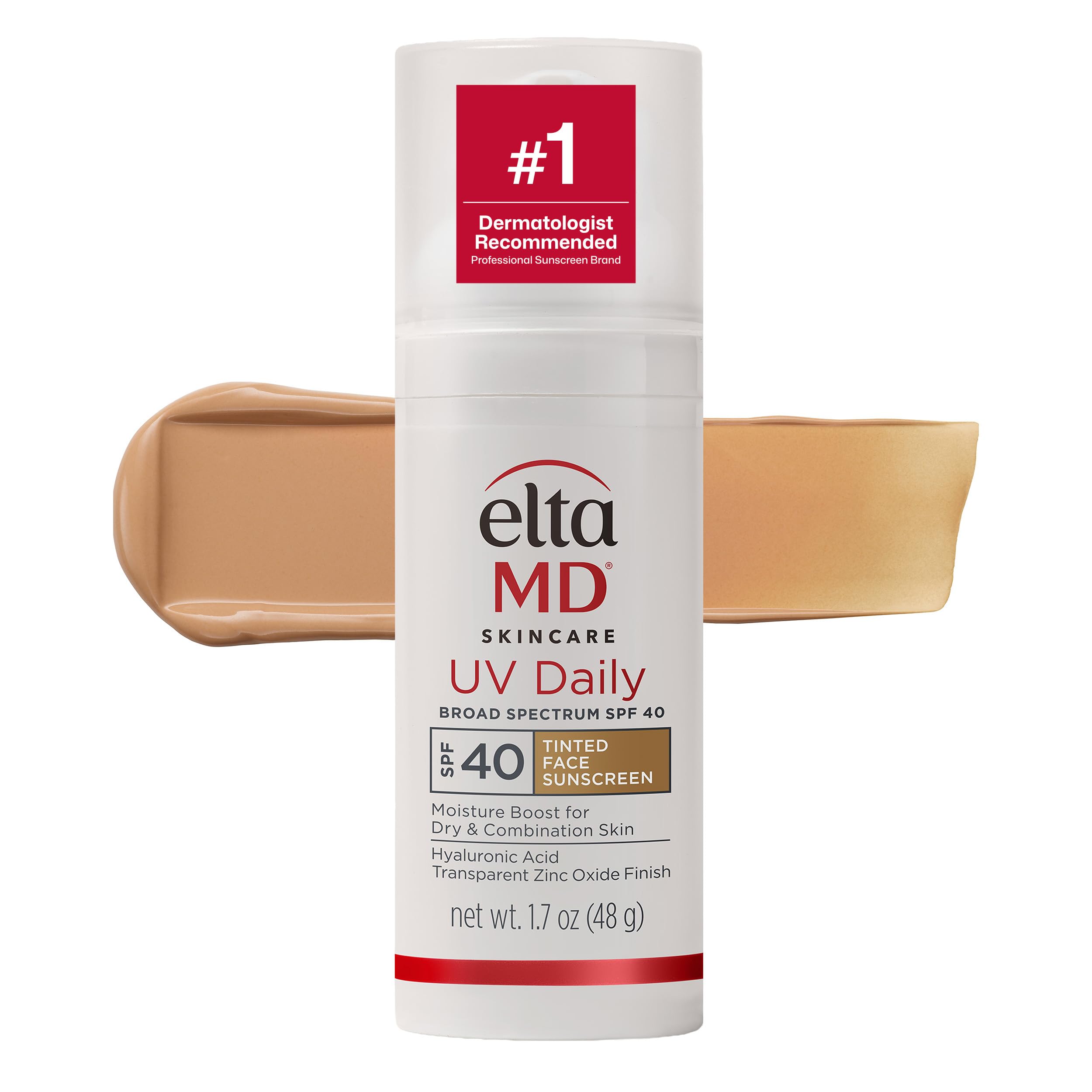 EltaMD tubo frontal mostrando diseño y protección SPF 40 para rutina diaria