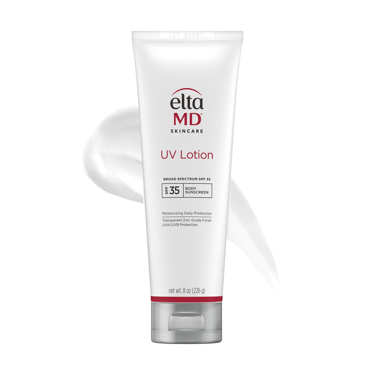 EltaMD loción UV vista frontal, protección y hidratación diaria