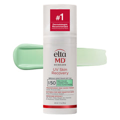 EltaMD envase frontal visible, protege piel sensible con neutralización de rojeces