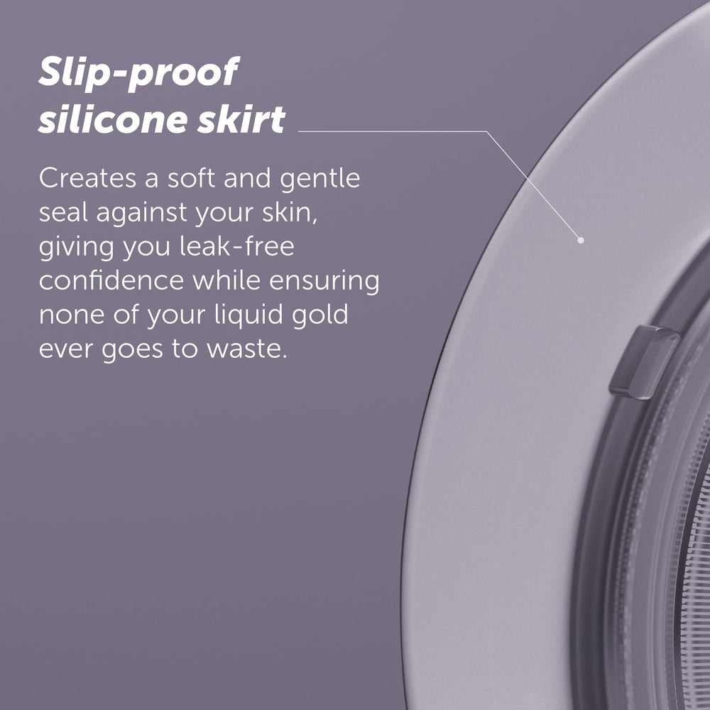 Detalle de silicona Elvie Catch destacando superficie antideslizante cómoda