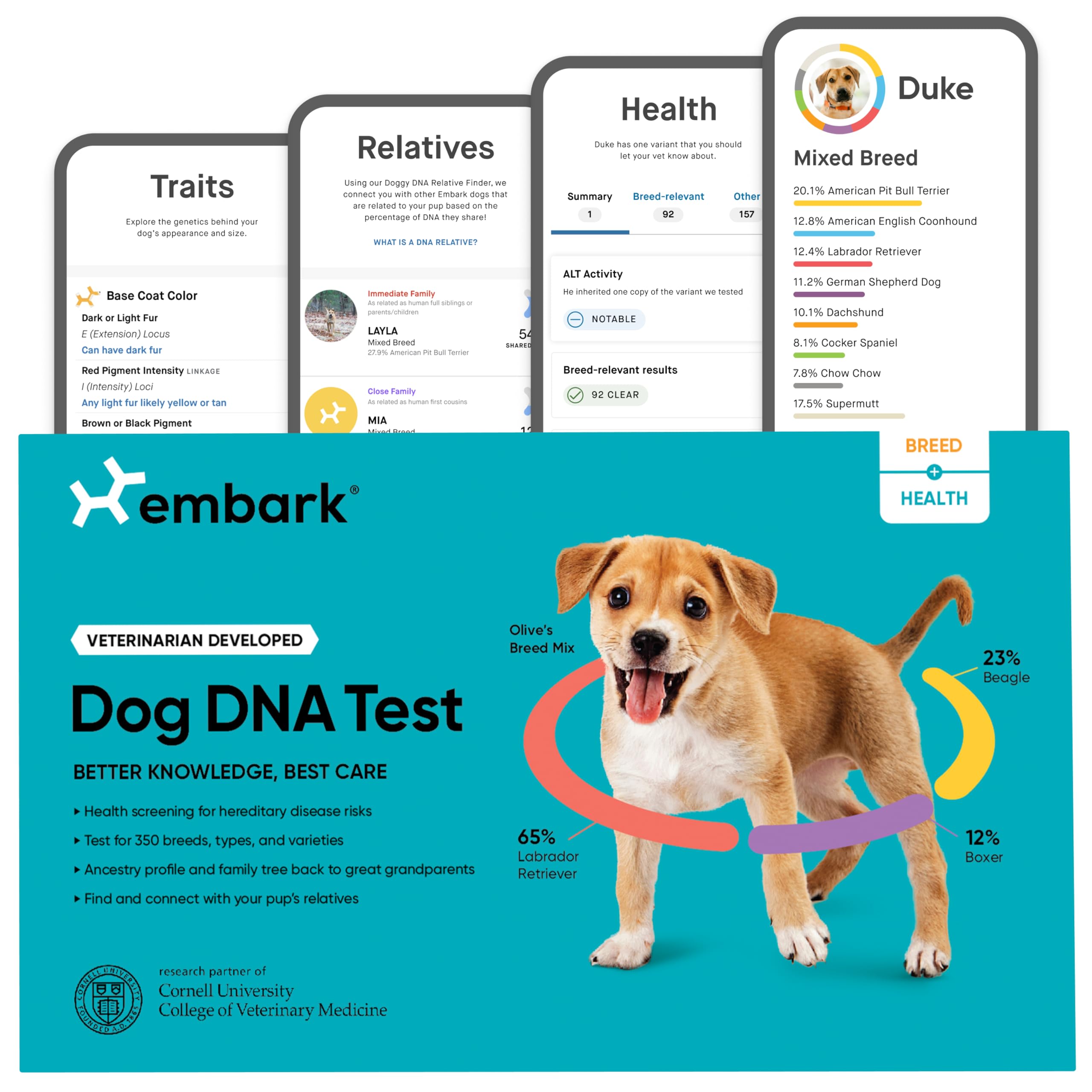 Embark caja frontal del kit mostrando contenido útil