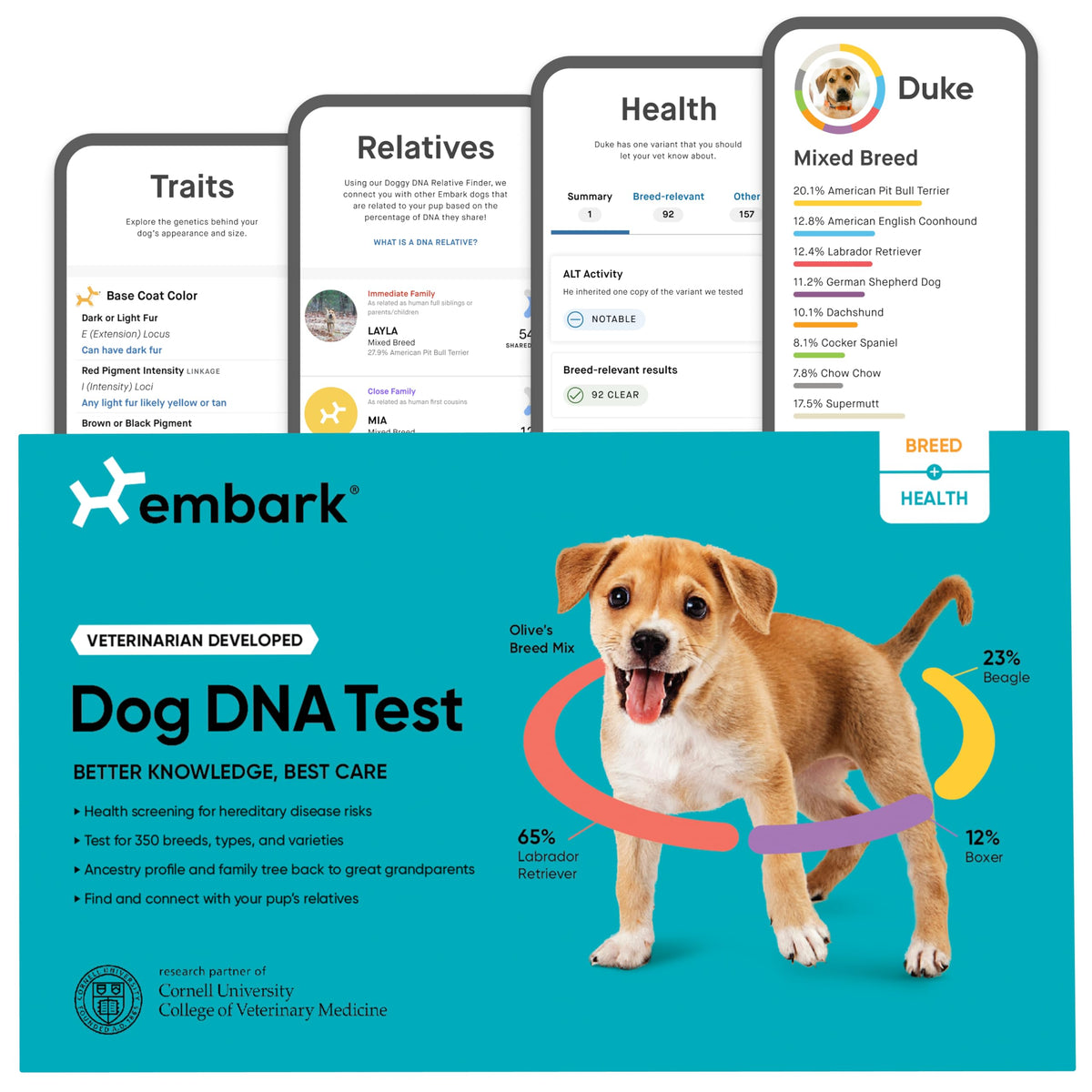 Embark caja frontal del kit mostrando contenido útil