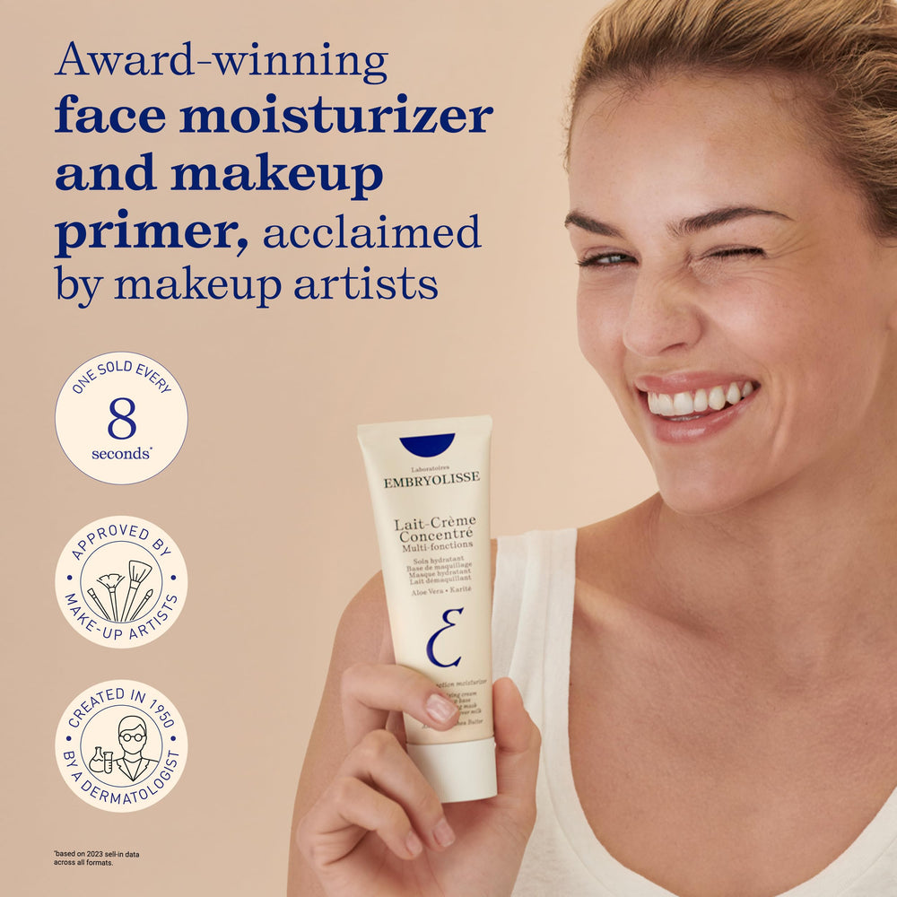 Embryolisse textura de la crema en close-up que ilustra hidratación suave