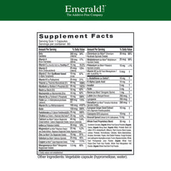 EMERALD LABS cápsula vegetal en primer plano beneficiando la adherencia