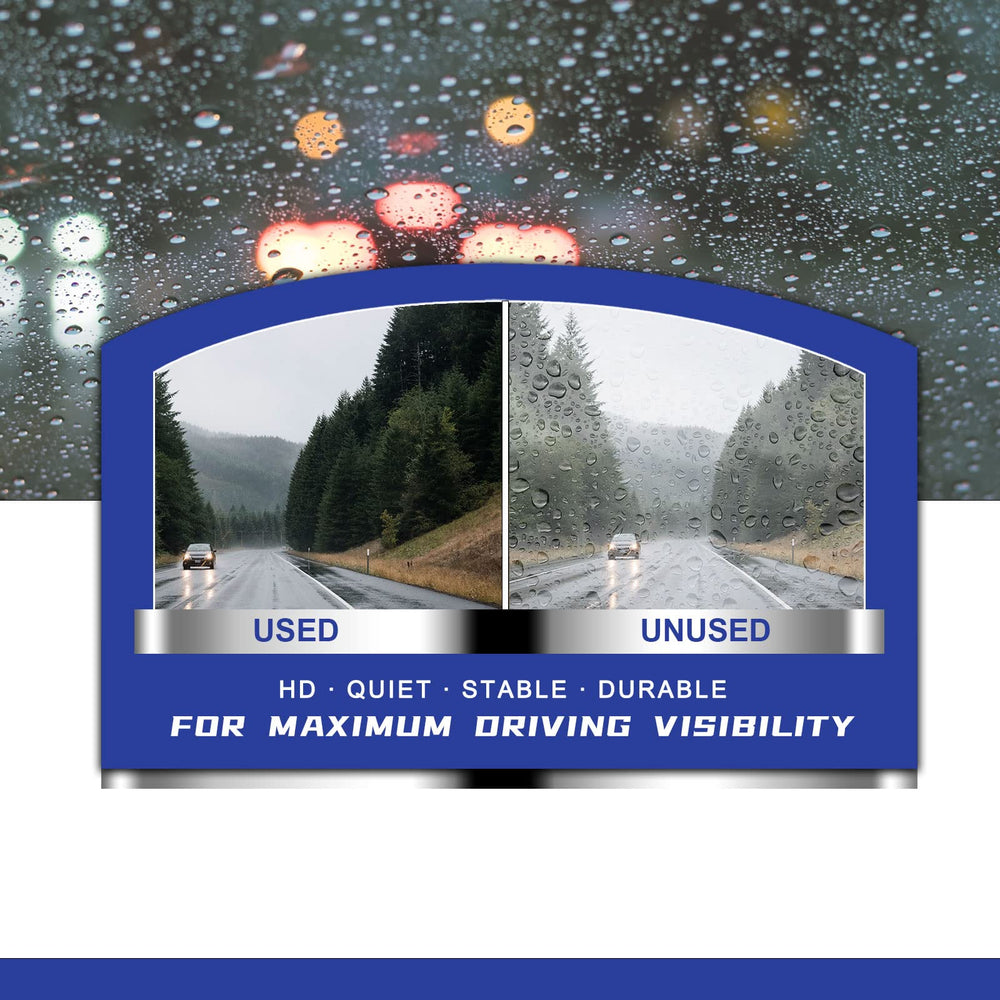 EMITHSUN primer plano de la cuchilla y goma, destaca durabilidad y barrido uniforme
