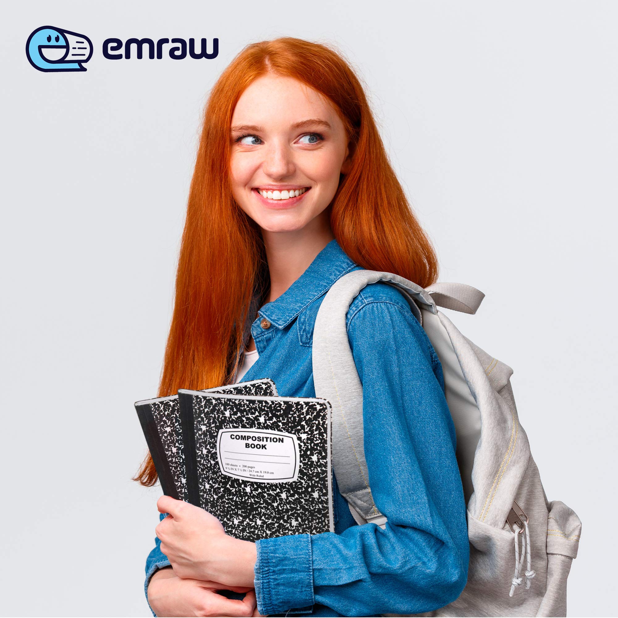 Emraw papel renglón ancho listo para escritura clara y notas legibles