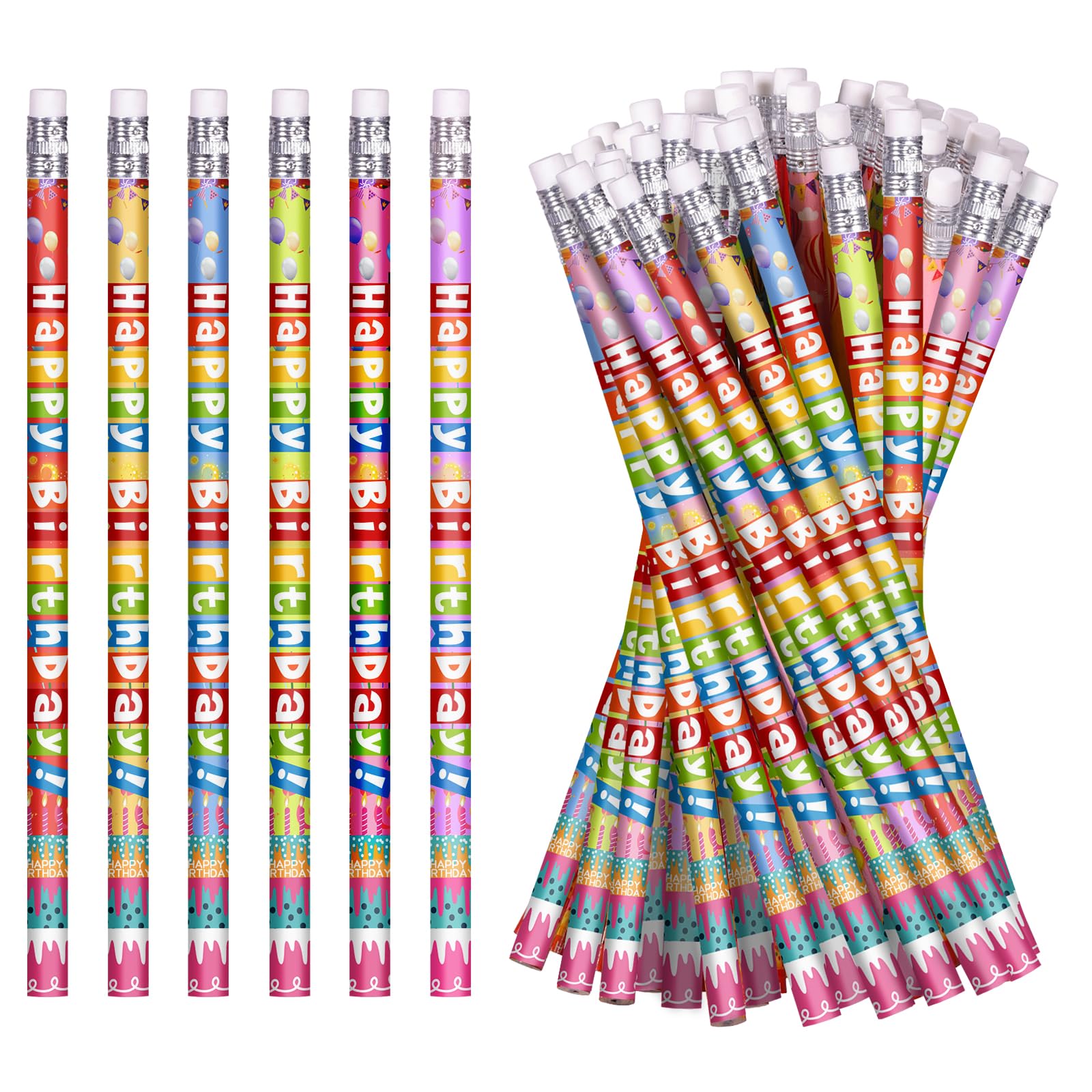 emzrivo paquete frontal con 48 lápices coloridos ideal para fiestas