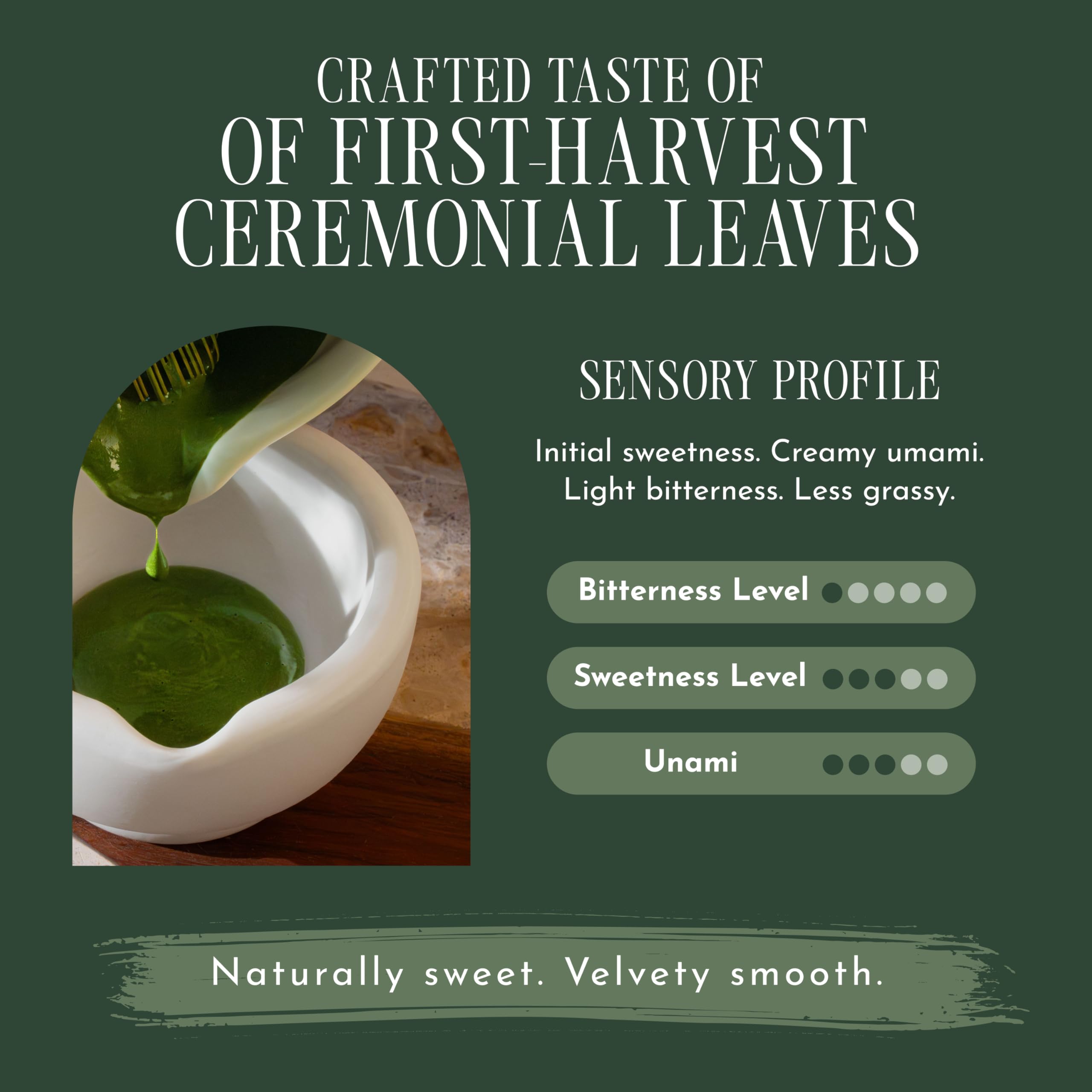 Encha hojas de té de Uji que sugieren origen auténtico