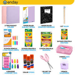 Enday caja abierta con todos los 83 artículos listos para usar