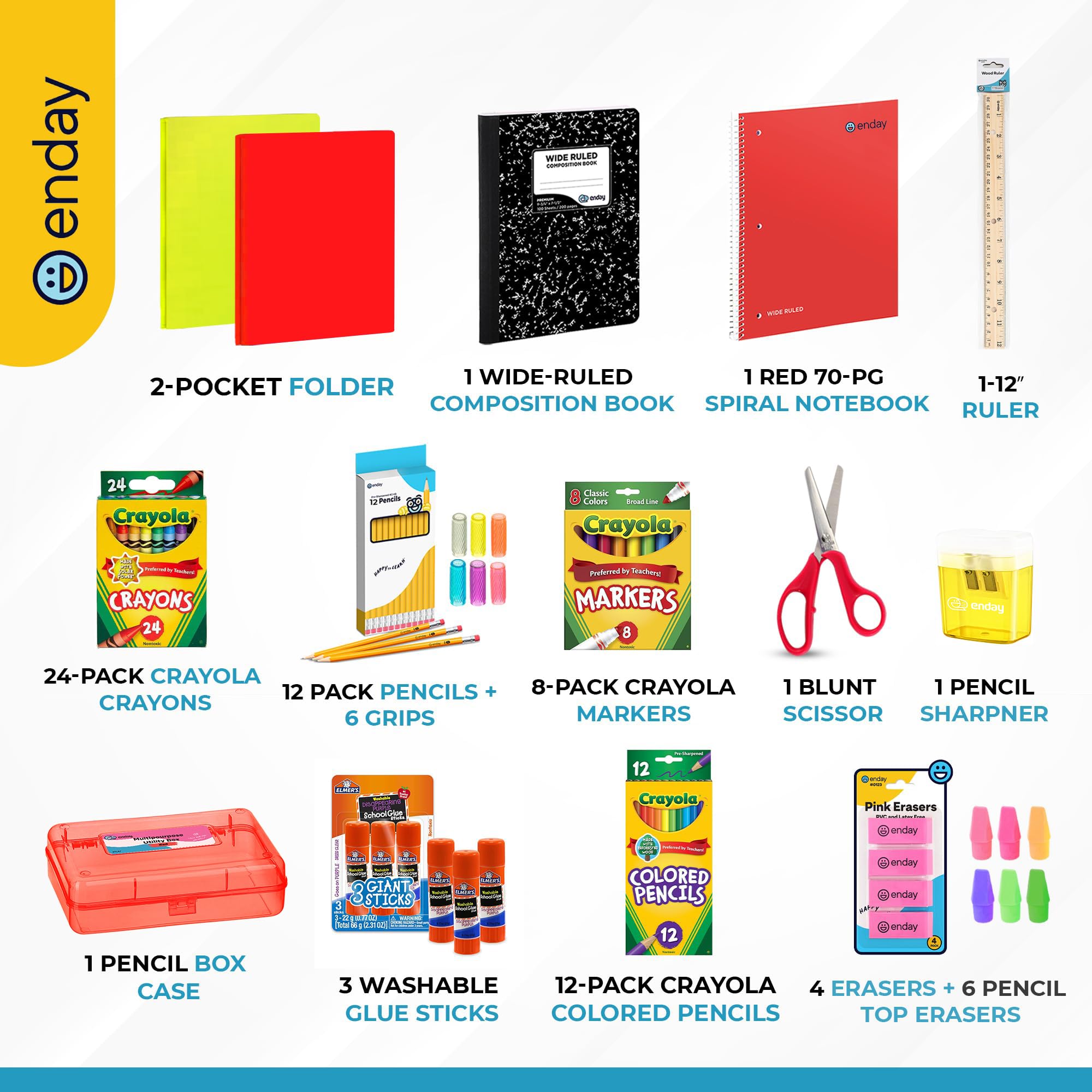 Enday detalles de crayones y colores que inspiran creatividad
