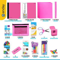 Enday primer plano de texturas y calidad de lápices y crayones