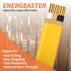 Energeaster conductores sólidos mostrando cobre para conexiones seguras