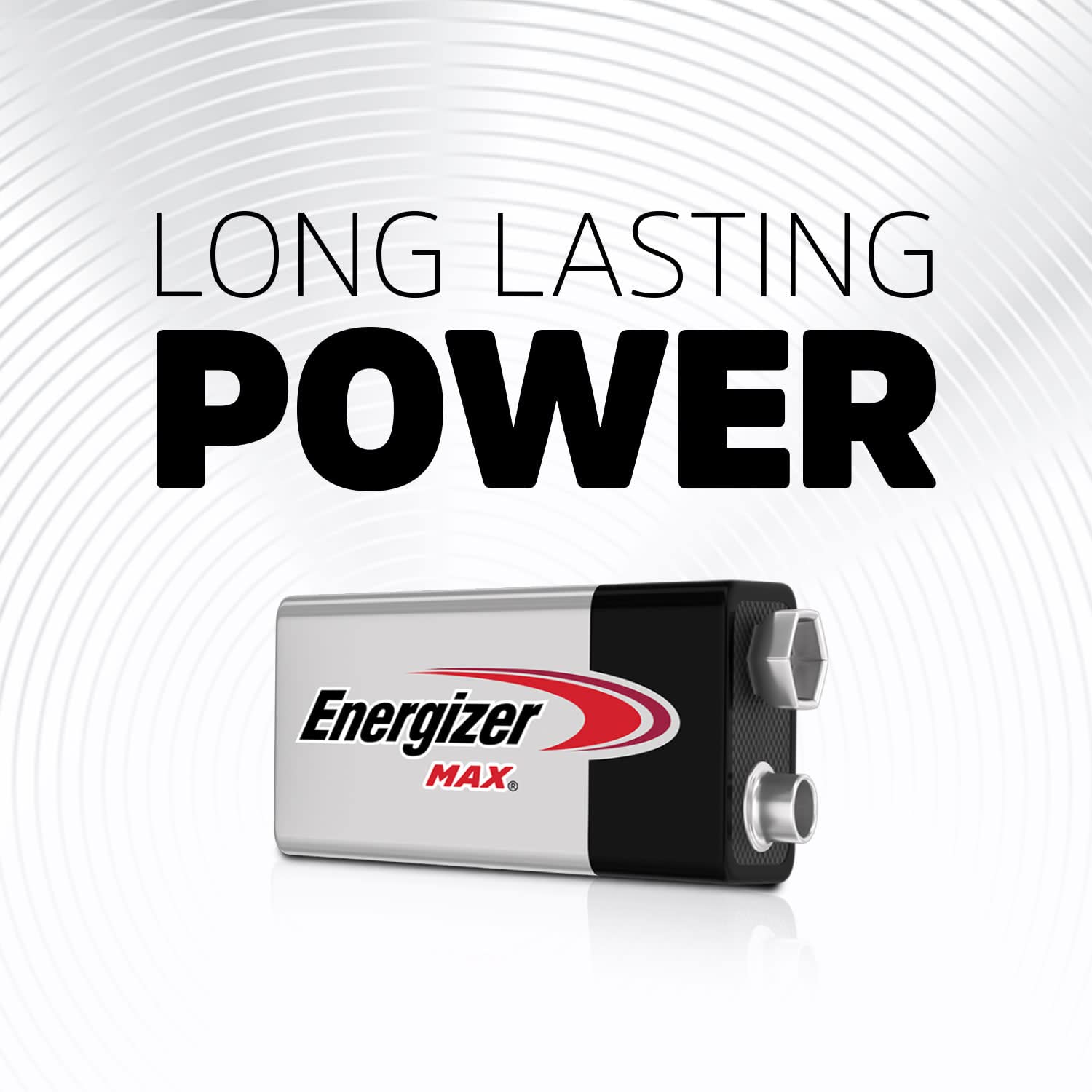 Energizer primer plano de terminales 9V detalle resistente y conexión segura