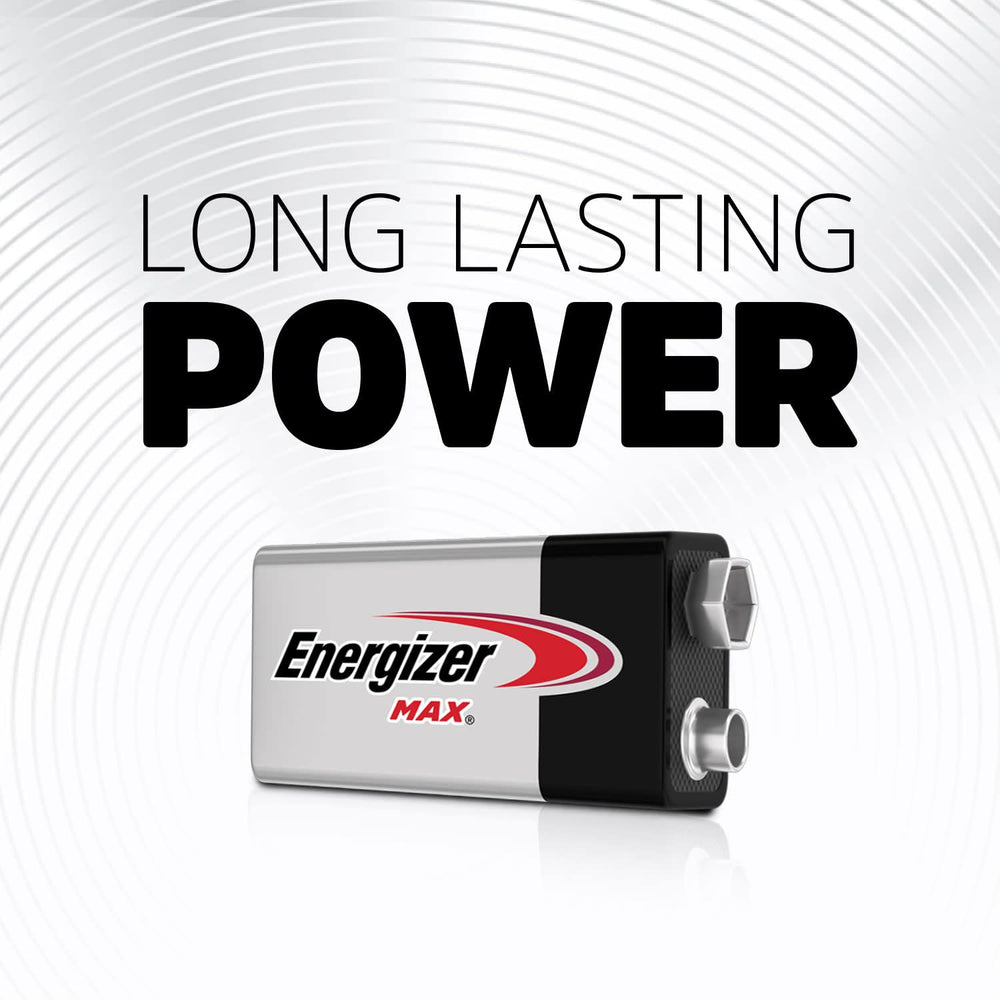 Energizer primer plano de terminales 9V detalle resistente y conexión segura