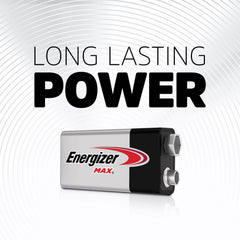 Energizer primer plano de terminales 9V detalle resistente y conexión segura