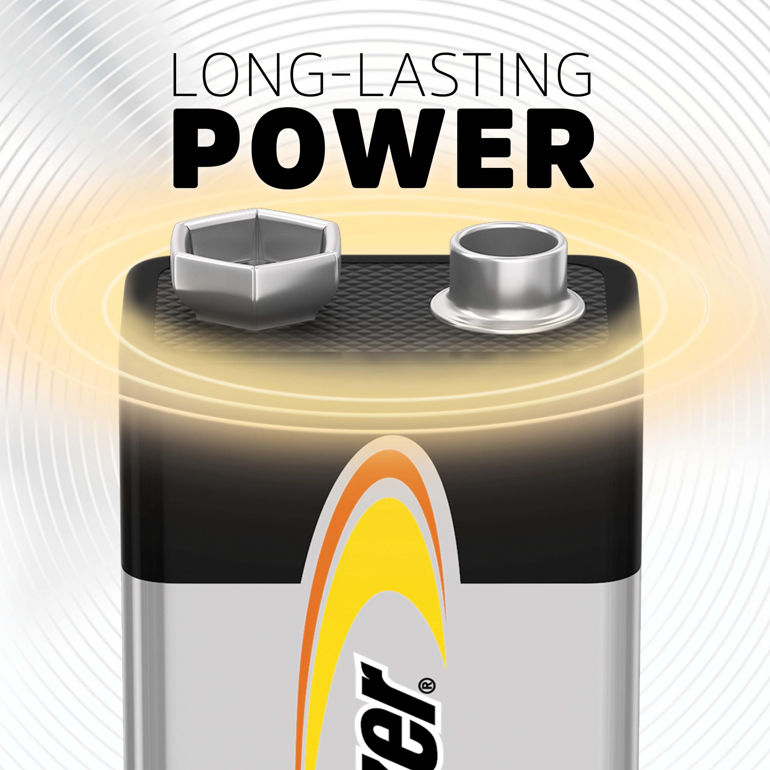 Energizer 9V batteries inside an emergency kit demonstrating readiness and long storage life