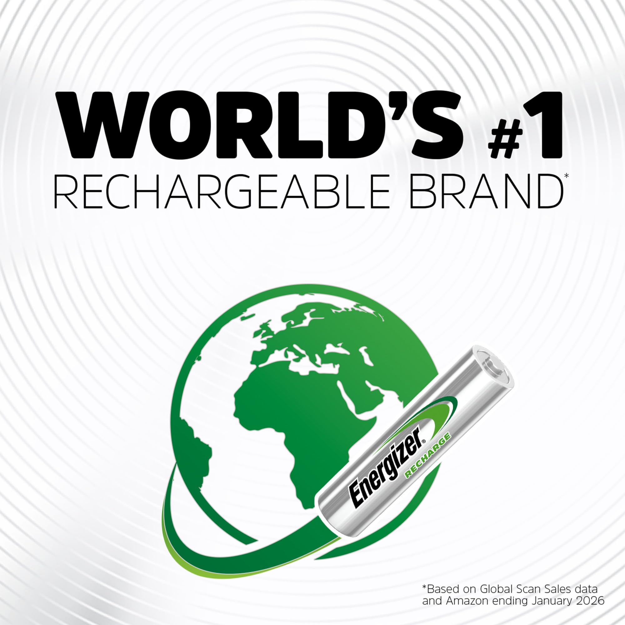 Energizer AAA label and specs view showing recycled material note