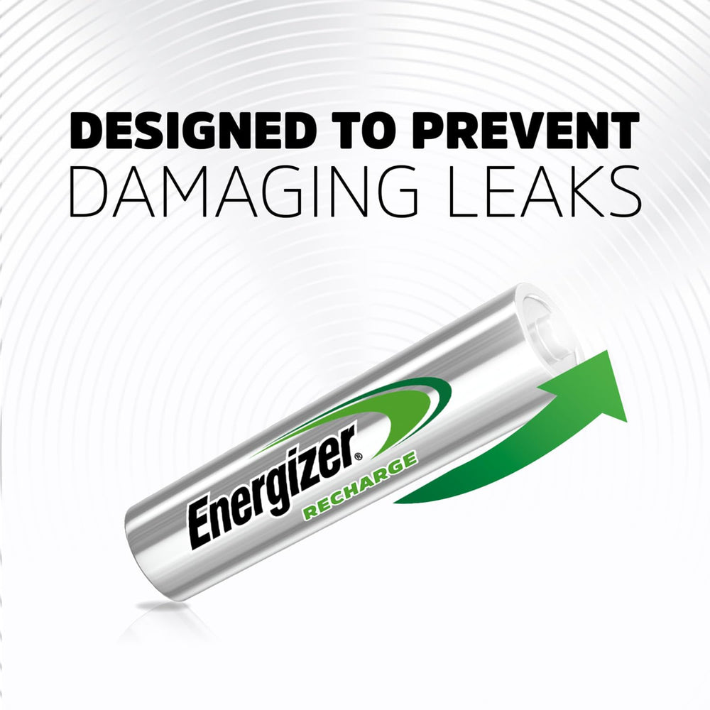 Energizer AAA stacked to show eight batteries and convenient quantity