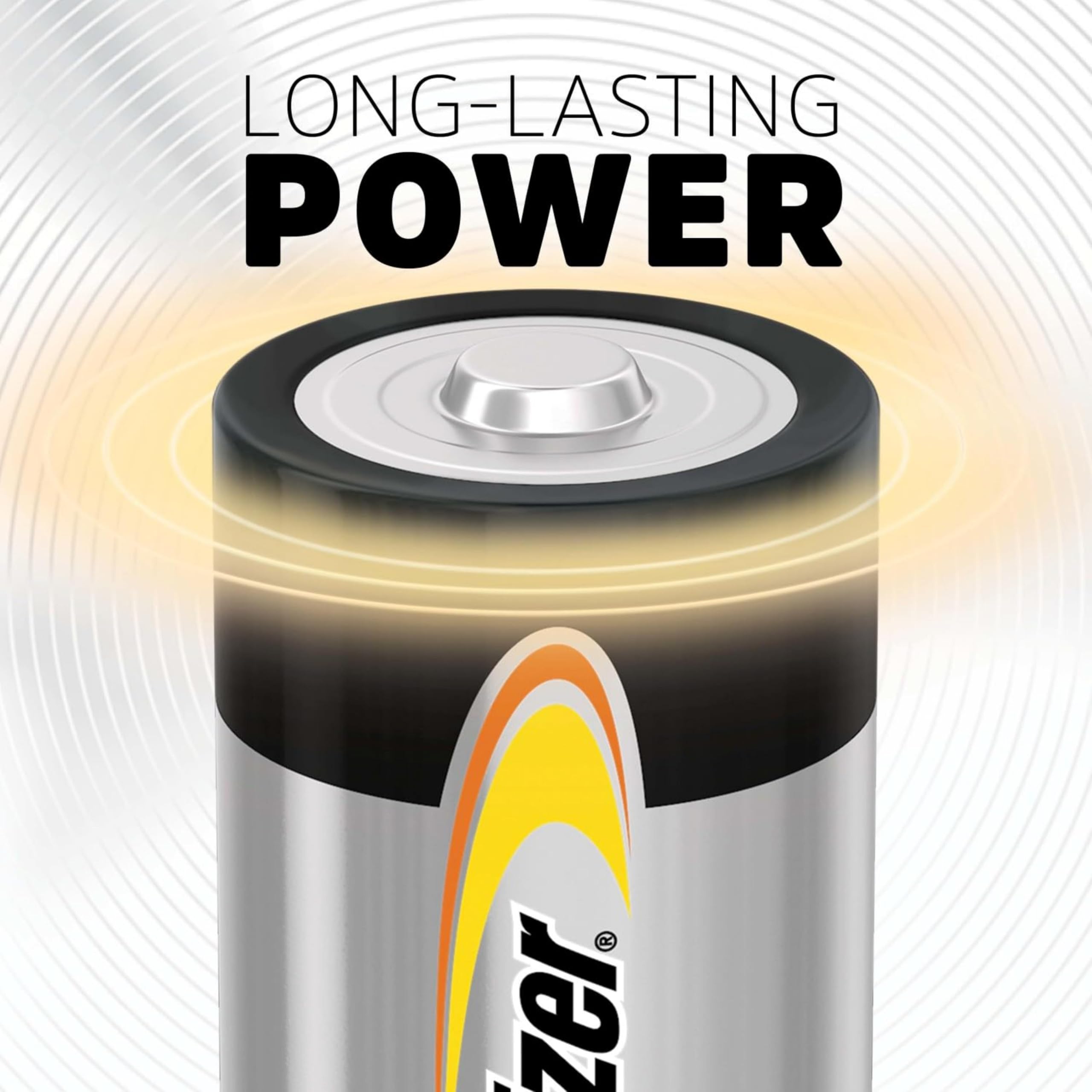 Close-up of Energizer D cell terminal highlighting consistent contact and performance