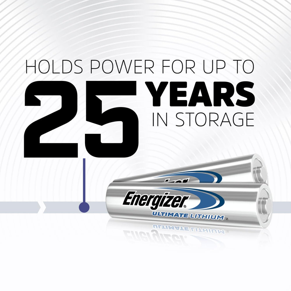 Energizer empaque abierto con las ocho pilas listo para reemplazo inmediato