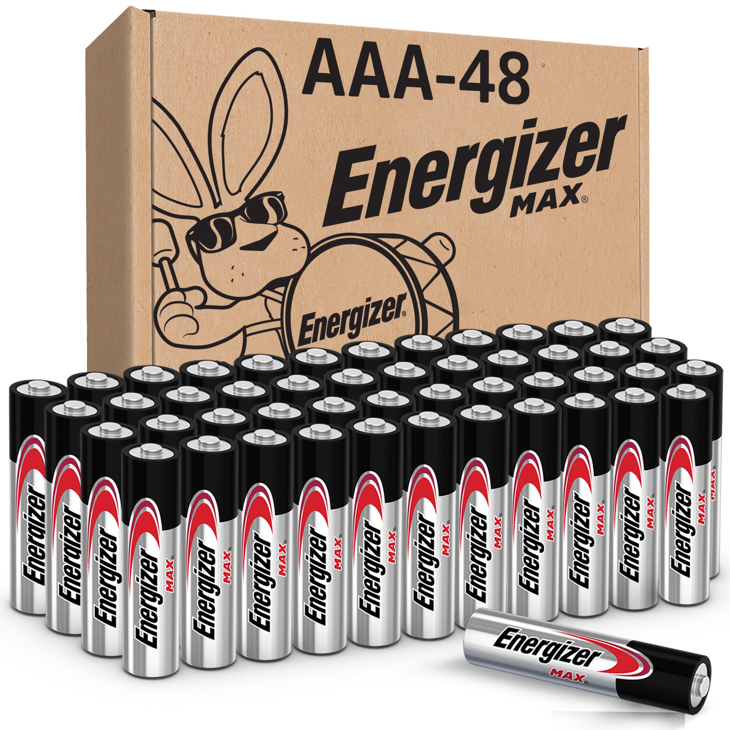 Energizer AAA on a table with devices showing everyday reliability