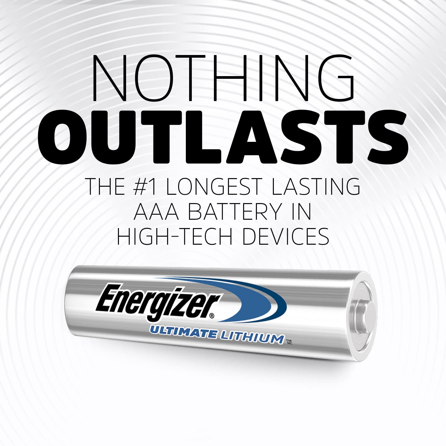 Energizer pilas AAA comparadas con moneda para ver tamaño y ligereza