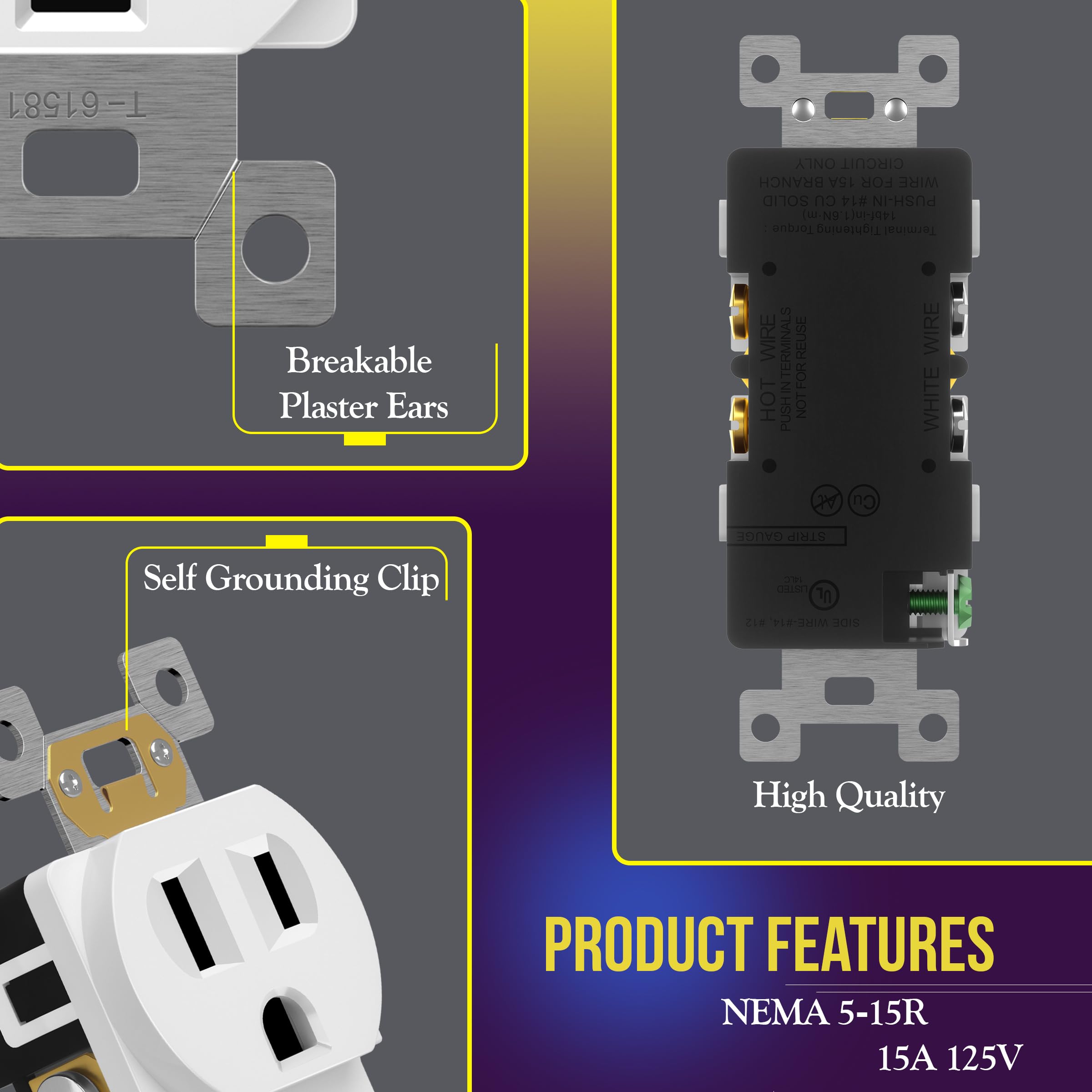 ENERLITES primer plano de carcasa PCT, resistencia a impactos