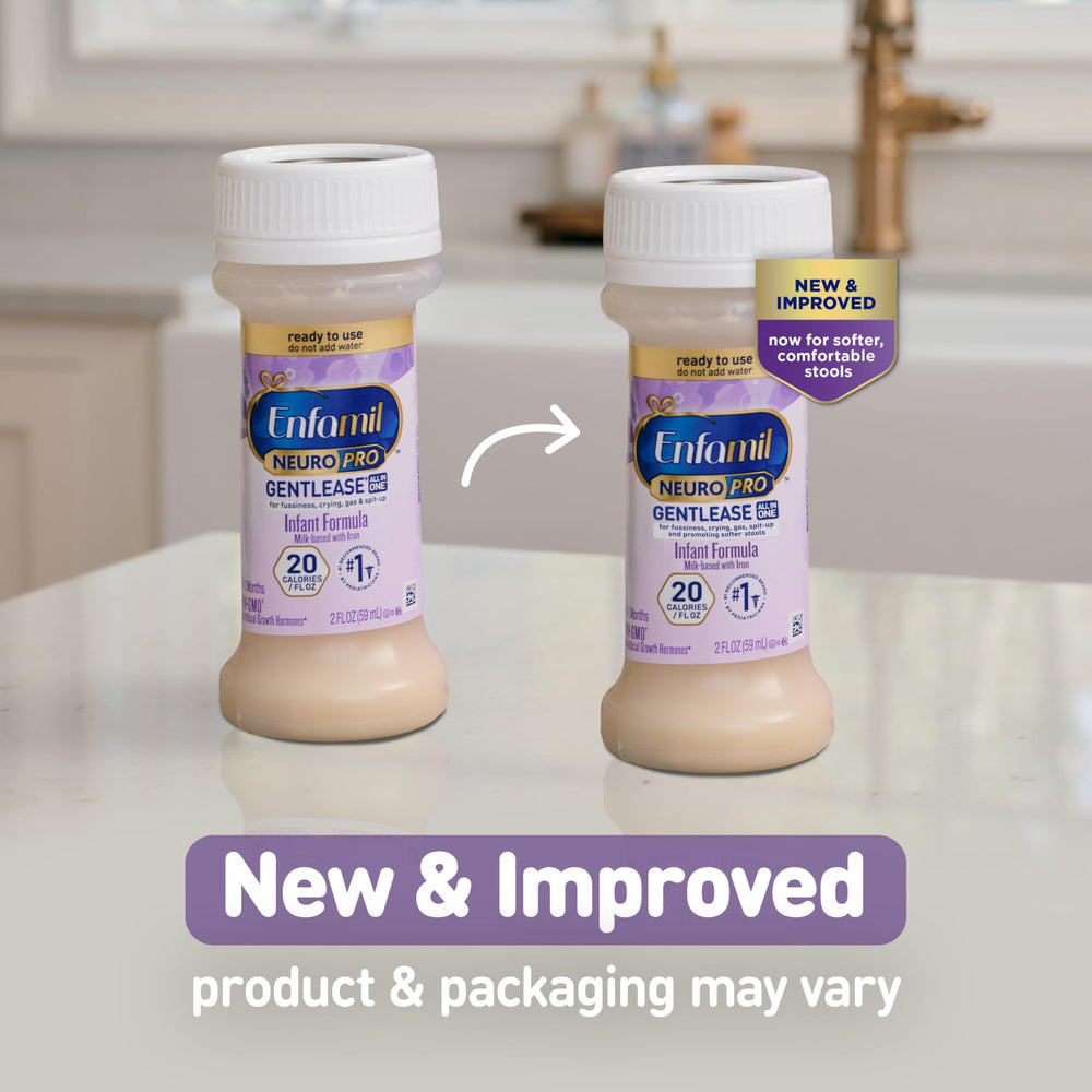 Enfamil detalle de etiqueta mostrando ingredientes clave y beneficios visibles
