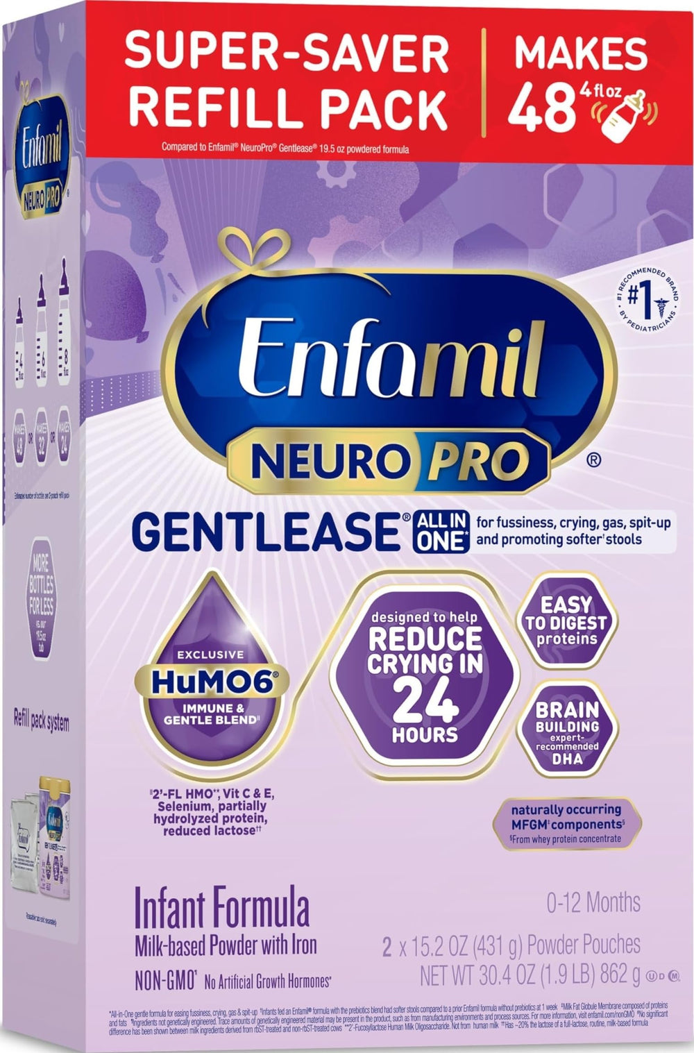 Enfamil caja frontal mostrando etiqueta y beneficios para comodidad digestiva