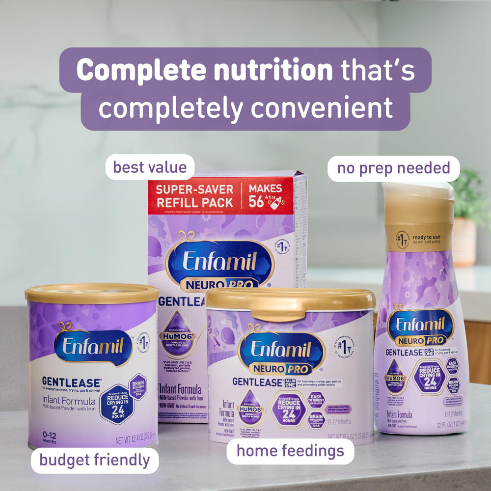 Enfamil instrucciones de mezcla visibles, preparación rápida y segura