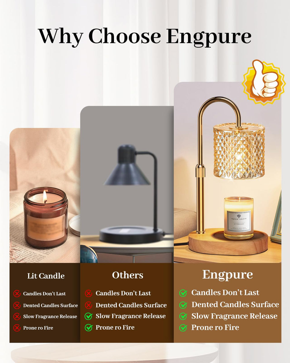 Engpure lámpara en uso en salón creando ambiente aromático y acogedor