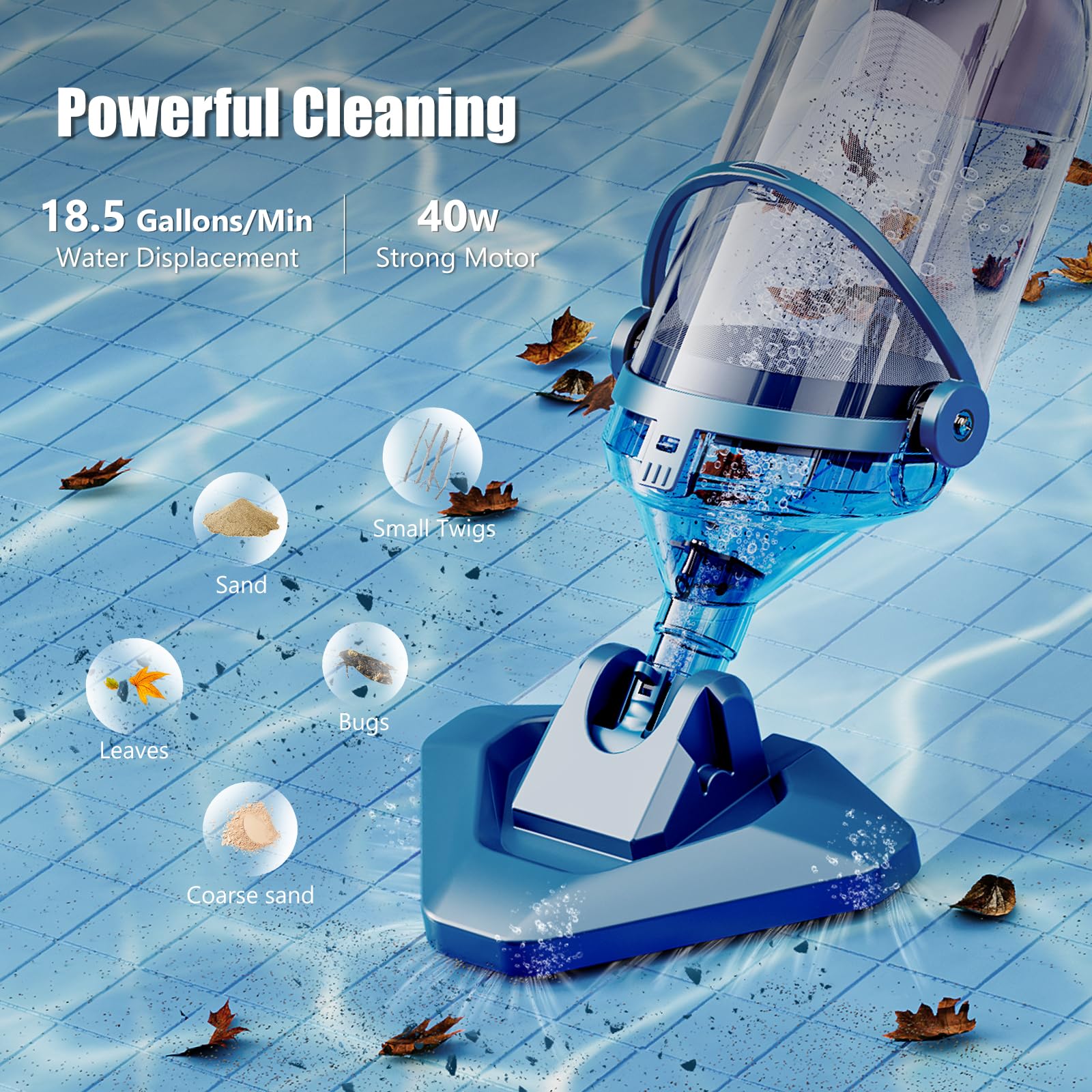 Enhulk PC10 telescopic pole extended demonstrating reach and ergonomic advantage