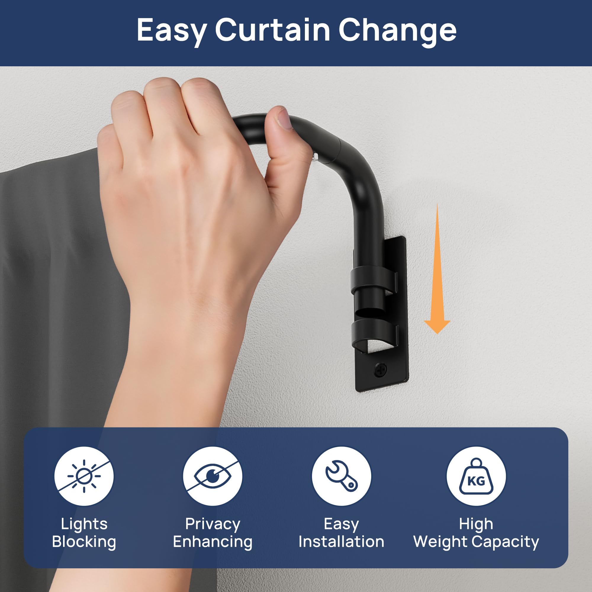 ENJOYBASICS curvatura de extremos que reduce filtración de luz en ventanas