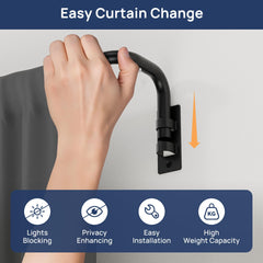 ENJOYBASICS curvatura de extremos que reduce filtración de luz en ventanas