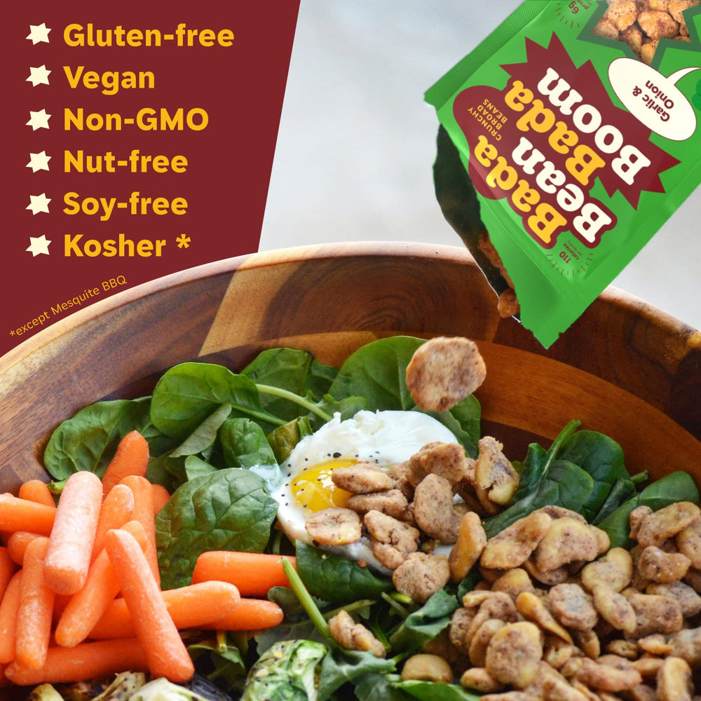 Enlightened opened bag with beans in hand for easy portability