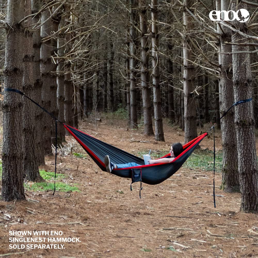 ENO Atlas hammock hang angle comparison showing adjustable comfort