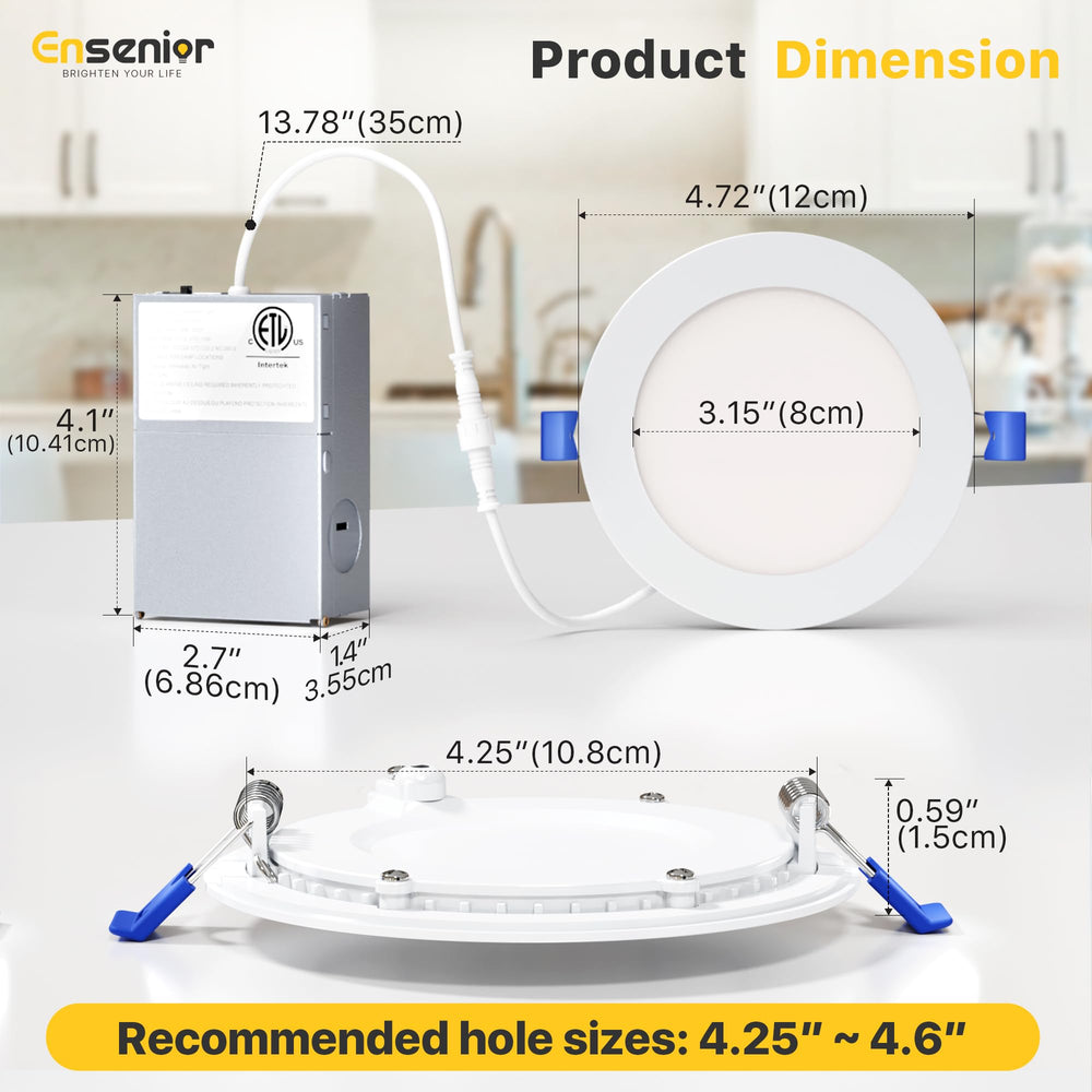 Ensenior cuerpo de aluminio y difusor para disipación y durabilidad
