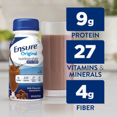 Ensure detalle de etiqueta con ingredientes y declaración de vitaminas visible