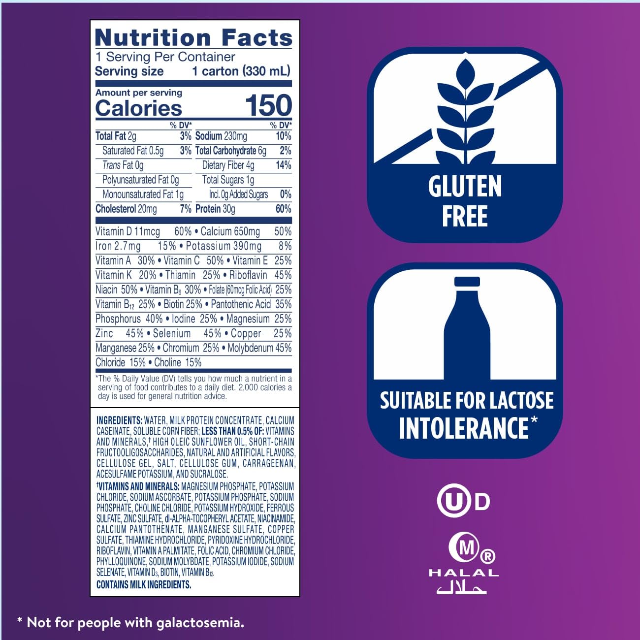 Mano sosteniendo Ensure Max Protein, ideal para llevar y consumir fuera