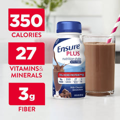 Etiqueta nutricional de Ensure mostrando calorías 350 y 16 g proteína, Ensure información clara